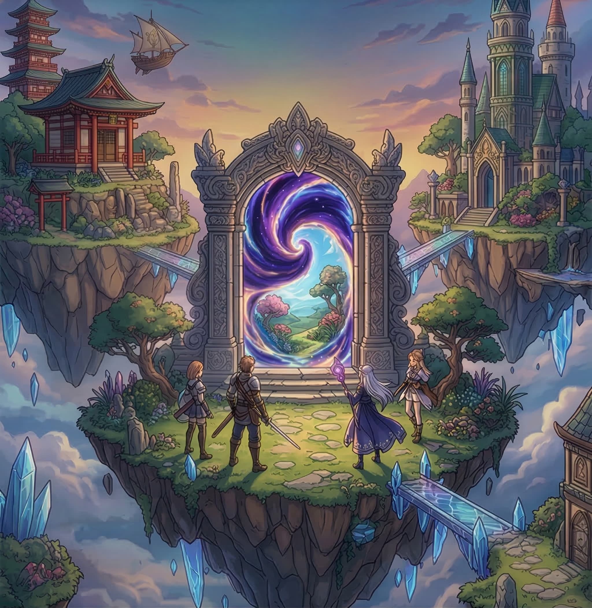 Fantasy floating islands